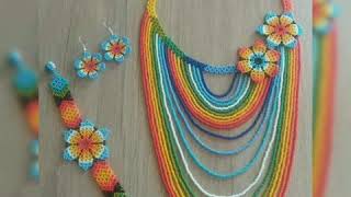 Amezing Hand made jwellary designs/ colourful pearl jwellary designs by all in one artistans