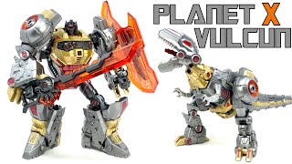 Planet X GRIMLOCK Transformers Fall Of Cybertron VULCUN Metallic Edition Review