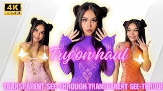 4K Transparent See-Through Dresses (Try On Haul) on Petite Asian girl Onlyping