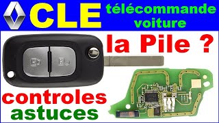 Comment démonter tester et changer la pile télécommande  plip clé renault électronique transpondeur