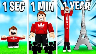 JEDE SEKUNDE = 1cm GRÖßER?! (Roblox)