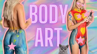 *No bra no panties* How to clean a Plants? Body art suit See Through Try On