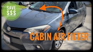 Toyota Corolla How to replace Cabin air filter 2014 - 2019