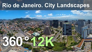 Rio de Janeiro. City Landscapes. Aerial 360 video in 12K