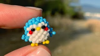 How to make a beaded penguin. Mini amigurumi. Tutorial