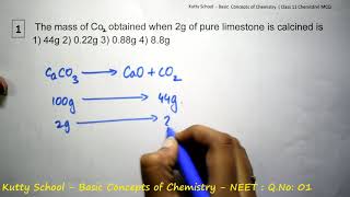 neet chemistry mcq   Basic concepts 01