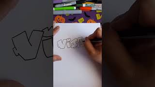 Lettering Drawing 😱 Art #art #shorts #ytshorts #creative