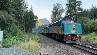 The Canadian!!!! VIA 2 (Passenger Train) @ Spuzzum BC Canada 19JUL24 F40PH-2d 6448 Leading