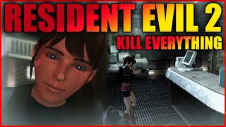 Resident Evil 2 1998 - Claire A Walkthrough - PS1 Playthrough - Kill All Enemies Gameplay / A Rank