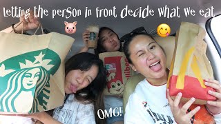 LETTING THE PERSON IN FRONT OF US DECIDE WHAT WE EAT 😋 | Lexy Rodriguez