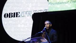 Stephen Karam Acceptance Speech OBIE Awards 2016