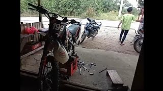 CARA MENGGANTI BOS SWING ARM KLX 150