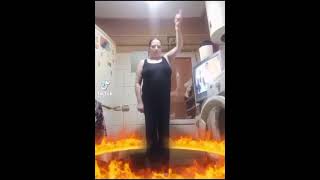 woman summoning ring of fire