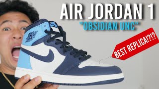 BEST FAKE Air Jordan 1 Obsidian UNC On the Internet!! | High Quality Fake sneaker on Feet Review!!