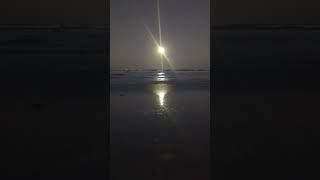 Volume up! Waves crashing full moon rising #beach