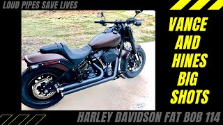 Vance and Hines Big Shots on Harley Davidson Fat Bob 114