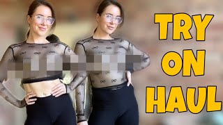 [4K] TRANSPARENT Clothes |  How to wear a blouse? | See Through Try On Haul | Educational video