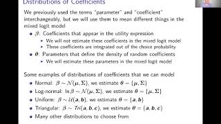 Week 10: Mixed Logit Model | Video 2: Mixed Logit Choice Probabilities