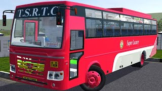 TSRTC SUPER LUXURY BUS MOD FOR BUSSID ! TEST DRIVE |