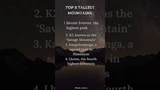 Top 5 Tallest Mountains #natural #top #wonders #top #mountains