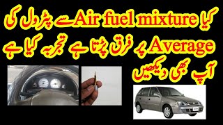 Fuel Average increase or decrease with Idle Air fuel mixcher Experiment