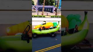 GTA V : BANANA CAR VS CARROT CAR RACE IN GTA V 🤯🤯#gta5 #shortfeed #viralshorts