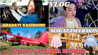 ARABAYI KAÇIRDIM! SAVAŞ UÇAĞINA BİNDİK-2 ARADA 1 DEREDE TEMİZLİK🧽 HEP GİTTİĞİM MAĞAZAM💖GÜNLÜK VLOG