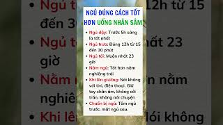 Ngủ đúng cách còn tốt nhiều hơn uống nhân sâm - Dược sĩ Oanh