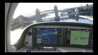 London Sunrise - a scenic flight over the City of London | Cirrus SR22 | MSFS 2020