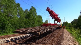 Капитальный ремонт ж.д. 1/8 -  Снятие старых решеток / Track repair 1/8 - Removing old track