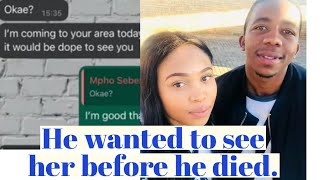 Mpho Sebeng conversation with his friend leaked after he passed away.