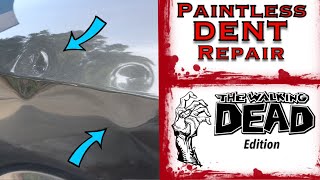 Someone Kicked My Car!-Paintless Dent Repair-Dodge Challenger-Senoia Ga-Home of The Walking Dead