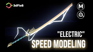 Sword Speed Modeling (Electric) - Autodesk Maya 2020, Substance 3D Painter