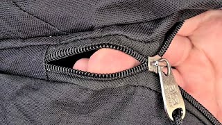 How to mend a zipper on a bag