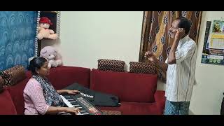 Hey krishna mukundha murari| I was very happy playing the keyboard while the older ones were singing