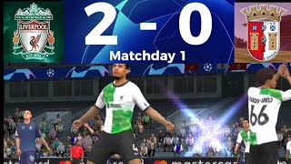 LIVERPOOL 2-0 BRAGA | Champions League from FC Mobile - Matchday 1 of 6