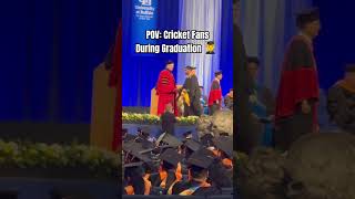 Cricket Fans during graduation #csk