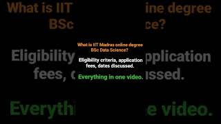 What is IIT Madras online degree BSc Data Science | Eligibility criteria, dates, fee Samriddh Saxena