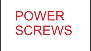 Power screw   Definition, applications, advantages & disadvantages