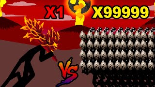 GIANTLAVA VS GIANT BOSS (X1VS X999) GIANT LEADER , ARCHER GOLD, ZOMBIE CRAWLER, STICK WAR LEGACY