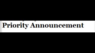 priority announcement