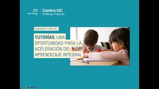 Seminario virtual Tutorías: una oportunidad para la aceleración del aprendizaje integral