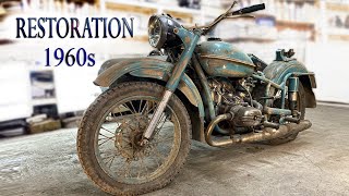 Восстановление старого мотоцикла из 1960-х | Old Soviet motorcycle full Restoration