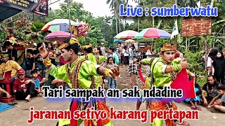 Tari sampak an sak ndadine!! jaranan setiyo karang pertapan Live sumberwatu