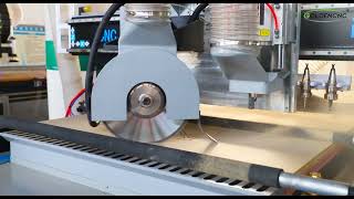 atc cnc router with saw cutting different direction