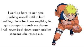 naruto-naruto's childhood and those words with the music gives every naruto lovers goosebumbs