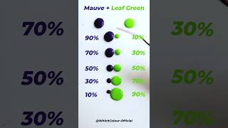 Mauve Vs Leaf Green Colour Mixing Video #acrylicpainting #colourmixing #tappingsounds