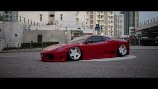 Bagged Ferrari 360 Modena - AG X 9's Forged wheels