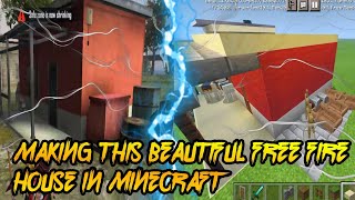 MAKING THIS BEAUTIFUL ❤️ FREEFIRE HOUSE IN MINECRAFT 🔥 - Must watch - Freecraft - URBGAMING 🥰