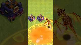 Super Dragon Vs Poison Spell Towers #clashofclans #coc #clashroyale #shorts